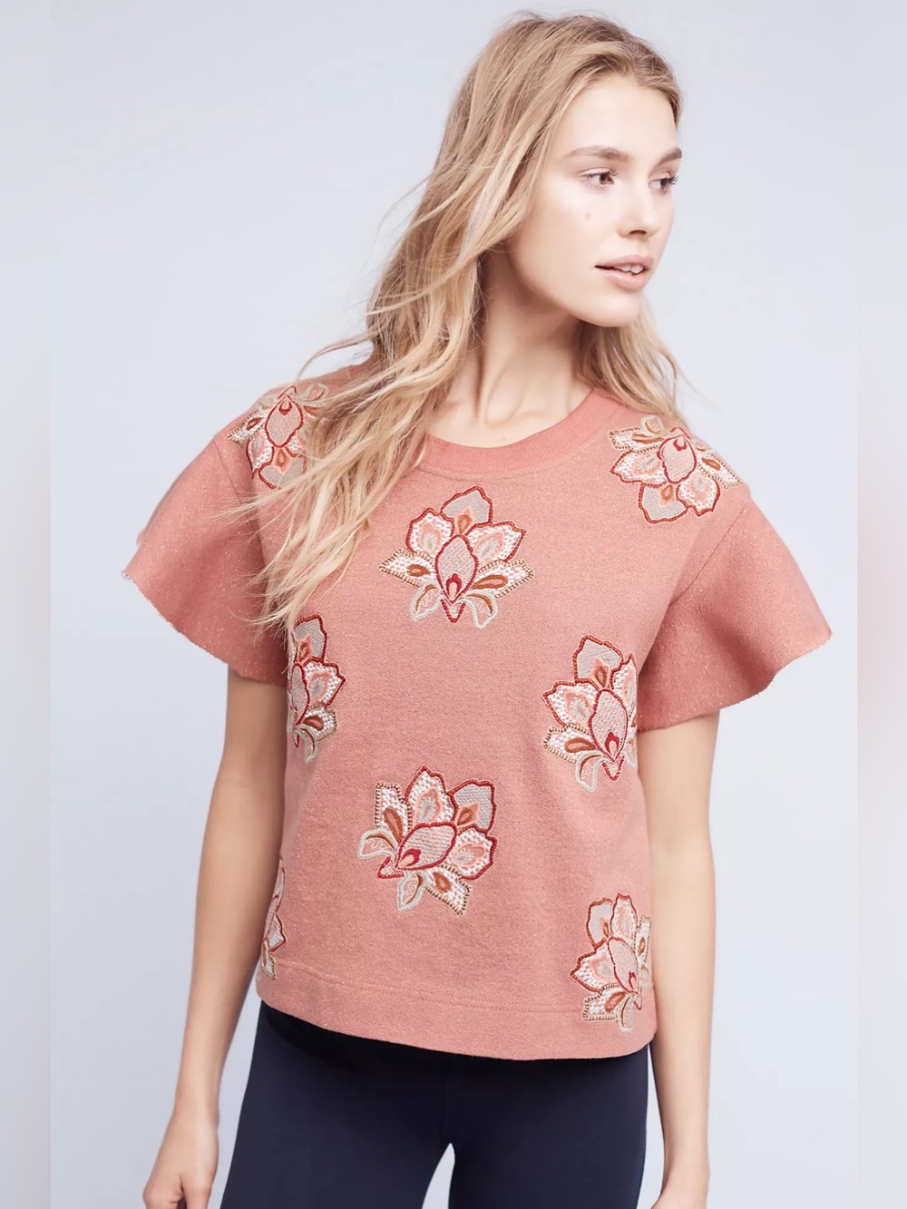 Anthropologie Chloe‎ Oliver Embroidered Padma Pullover Size M